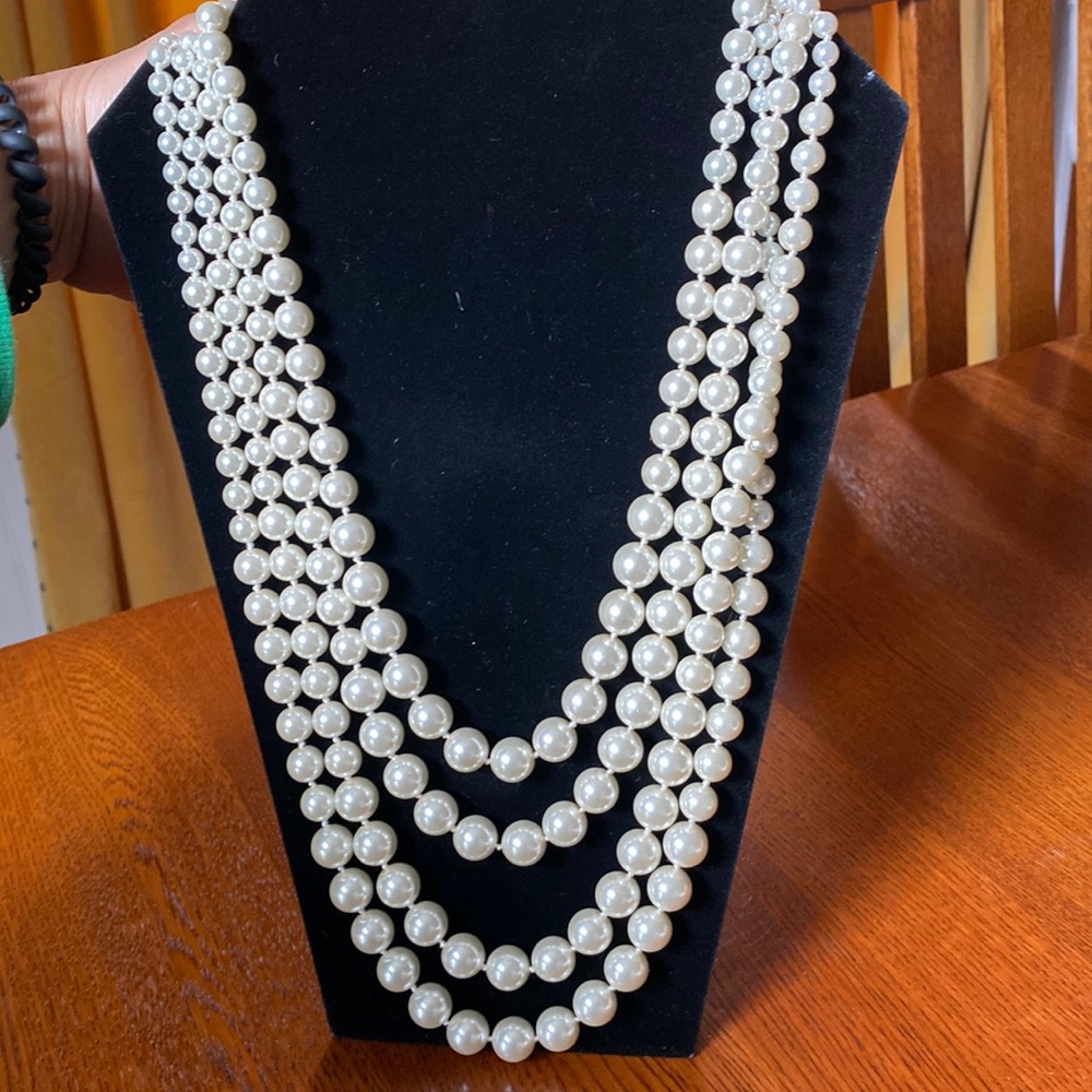 Multi Strand Faux Pearls